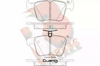 R BRAKE rb2098 -  Комплект тормозных колодок, дисковый тормоз